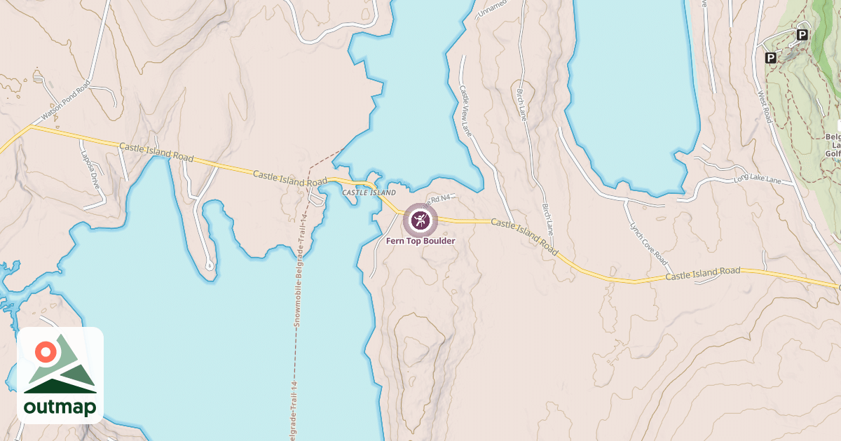 Map of Fern Top Boulder
