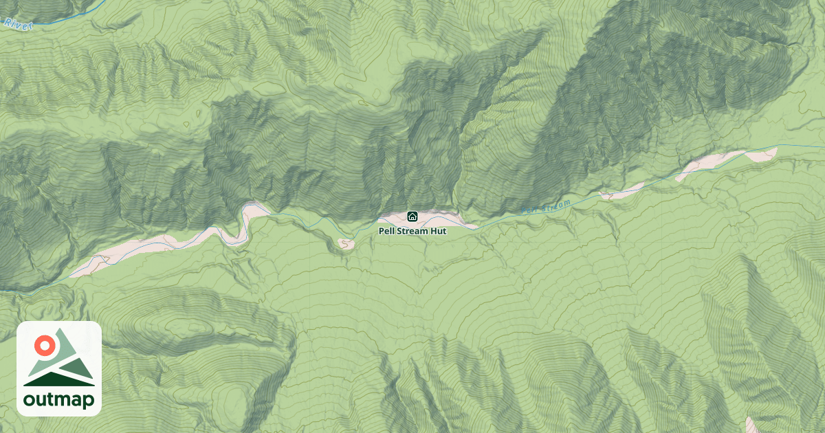 Map of Pell Stream Hut