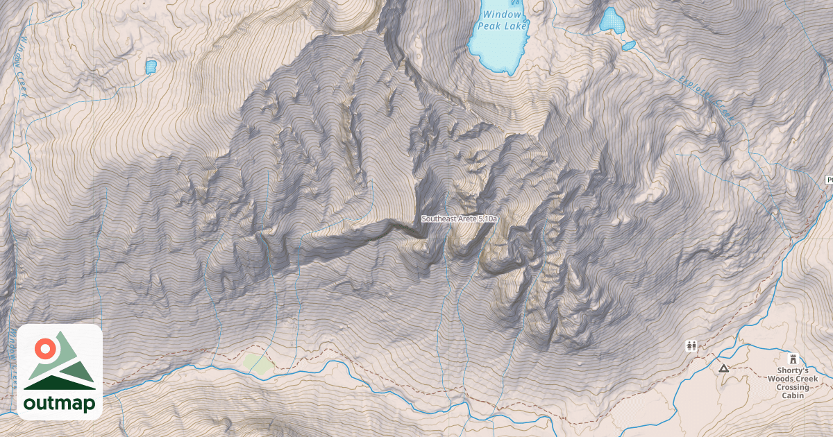 Map of Southeast Arete