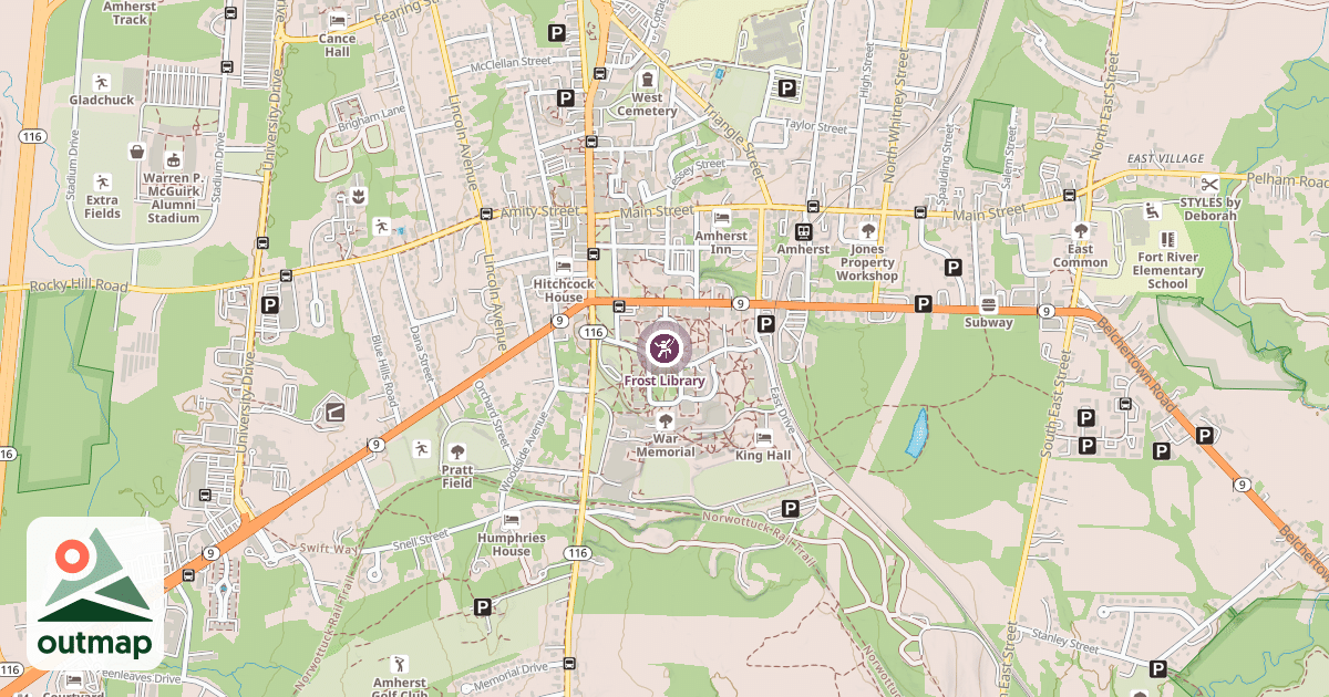 Map of Frost Library