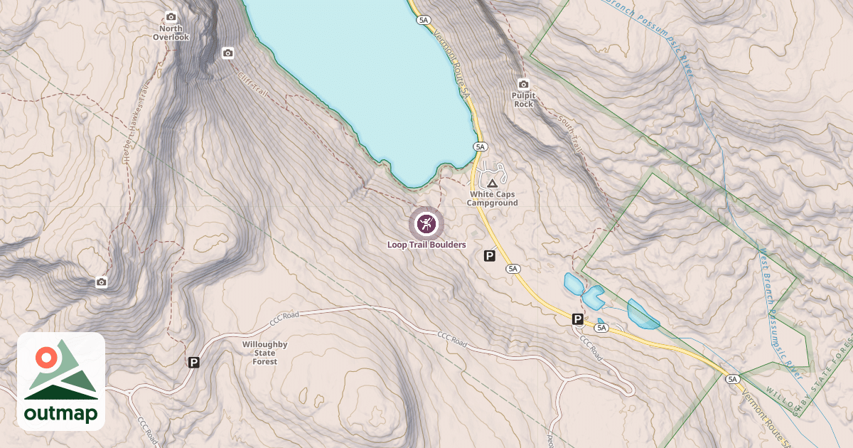 Map of Loop Trail Boulders