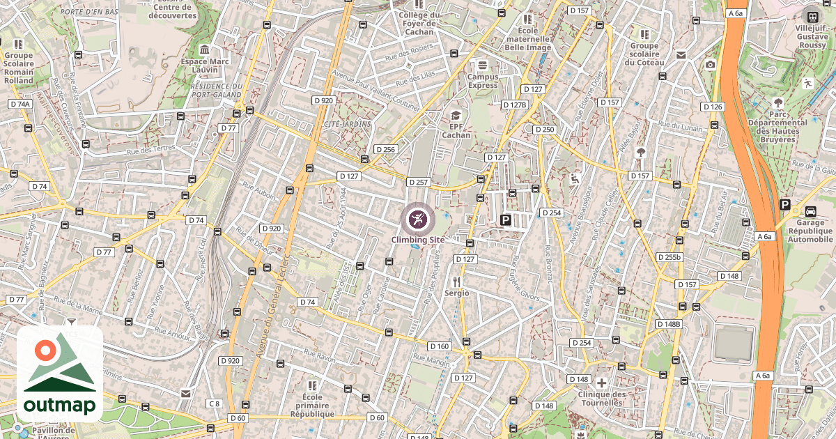 Map of Climbing Site