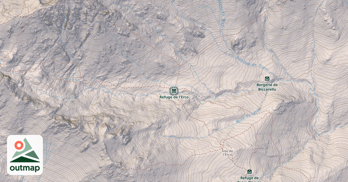 Map of Refuge de l'Erco