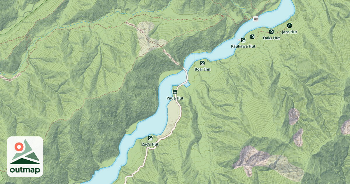 Map of Paua Hut