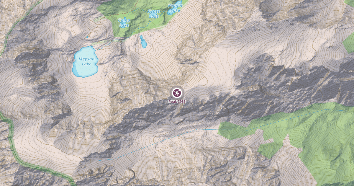 Map preview of Peak 3986