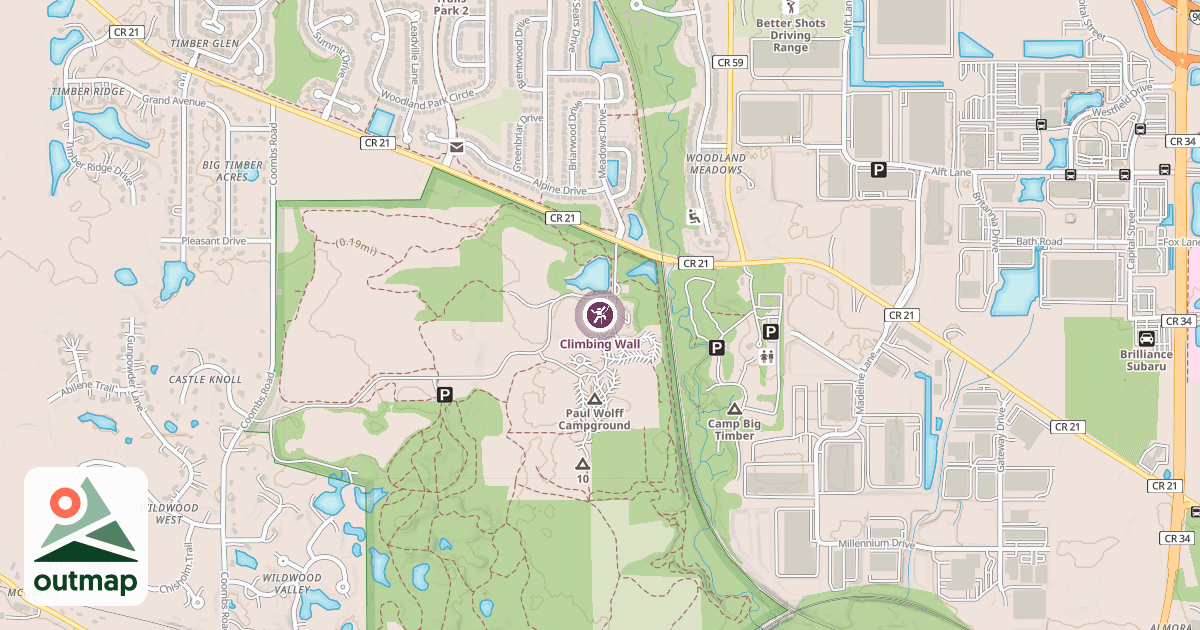 Map of Climbing Wall