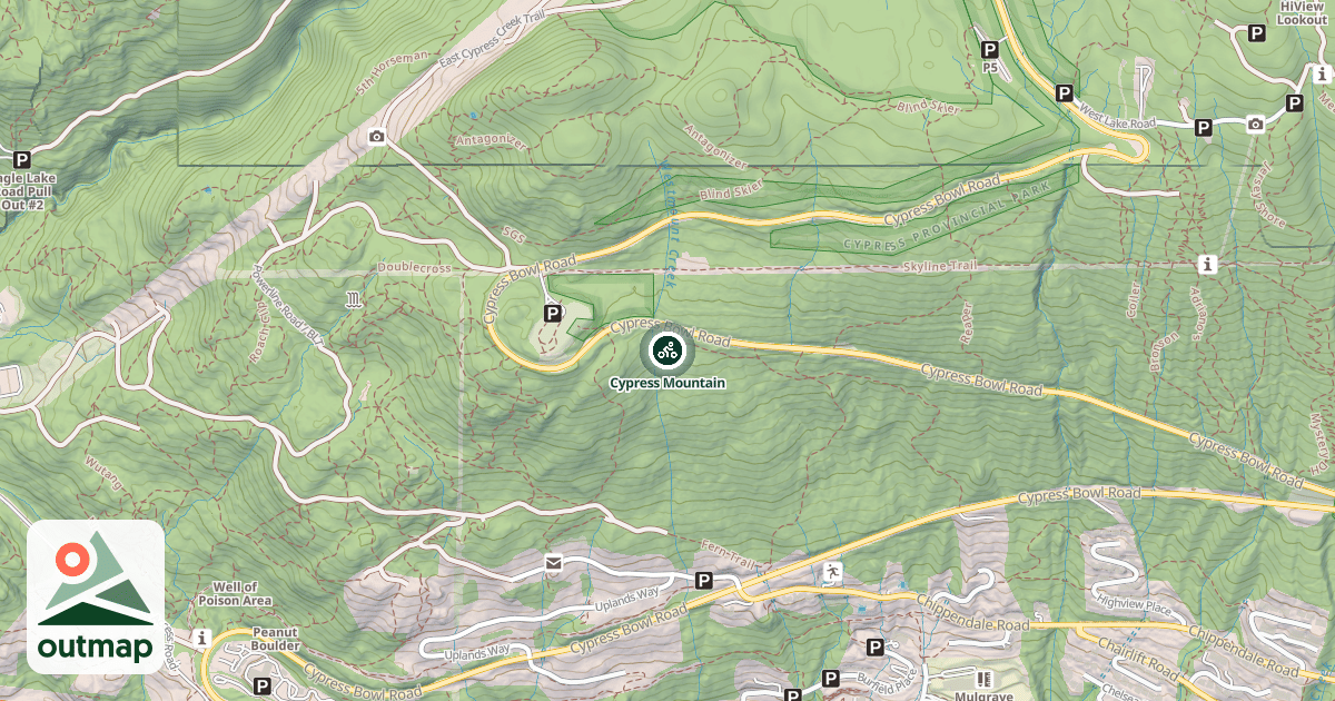 Map of Cypress Mountain