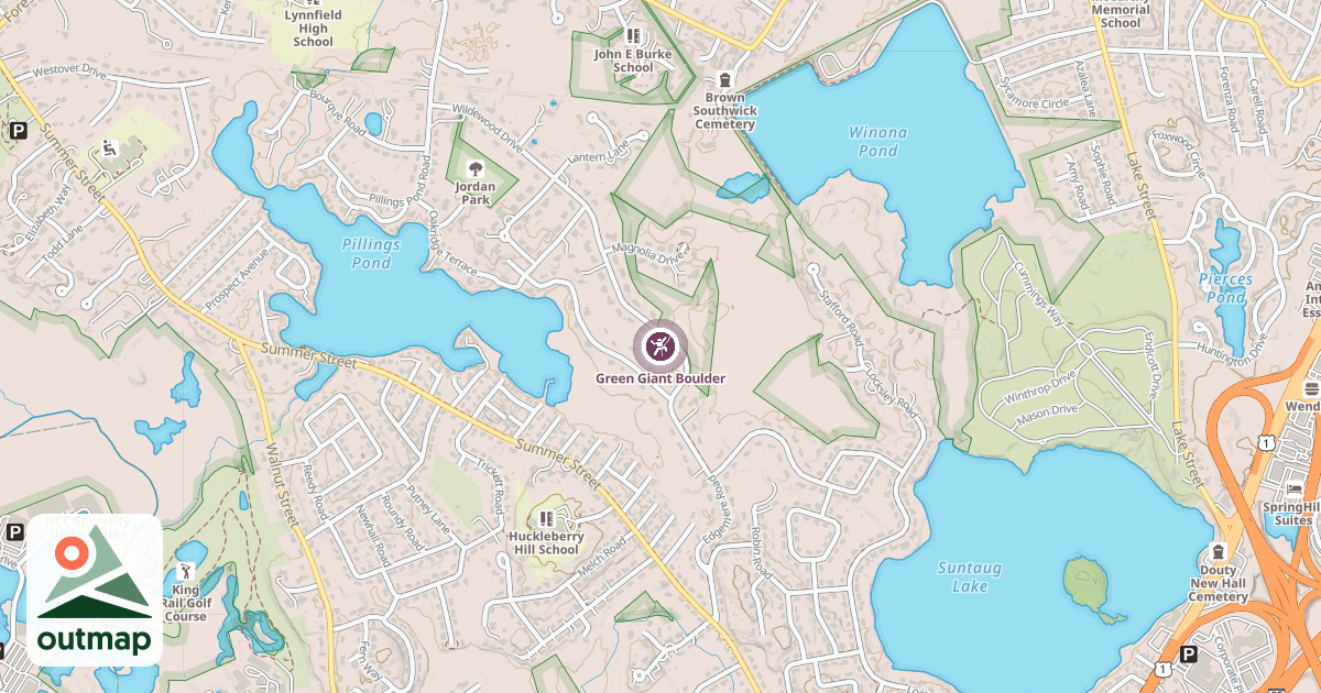 Map of Green Giant Boulder