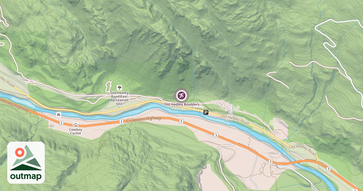 Map of Old Hedley Boulders