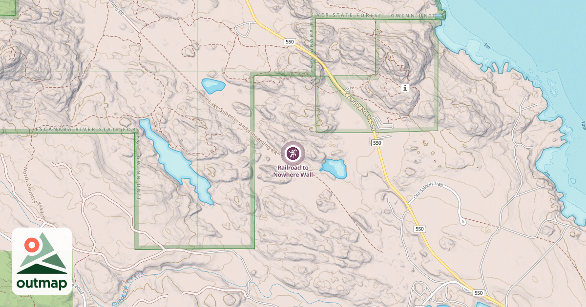 Map of Railroad to Nowhere Wall