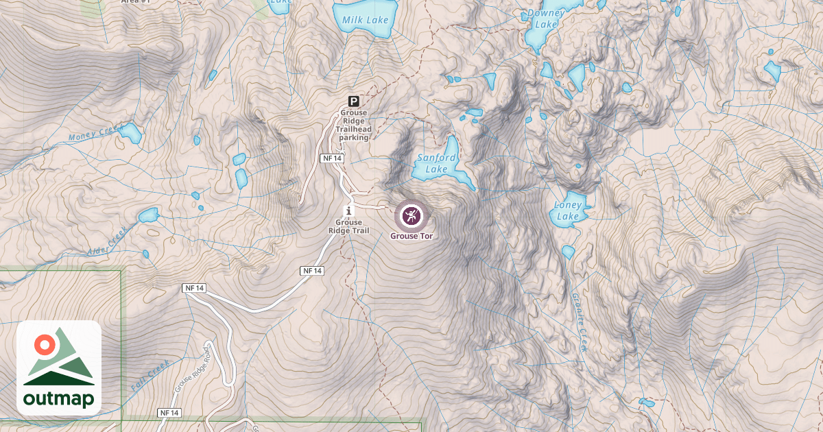 Map of Grouse Tor