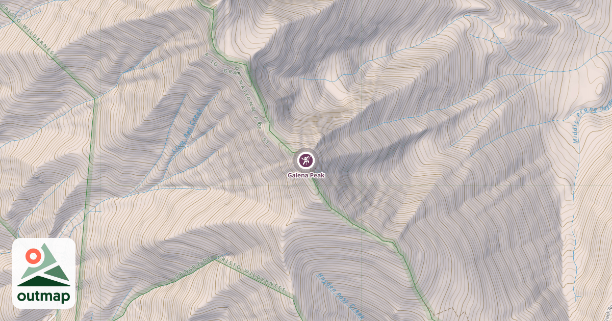 Map of Galena Peak