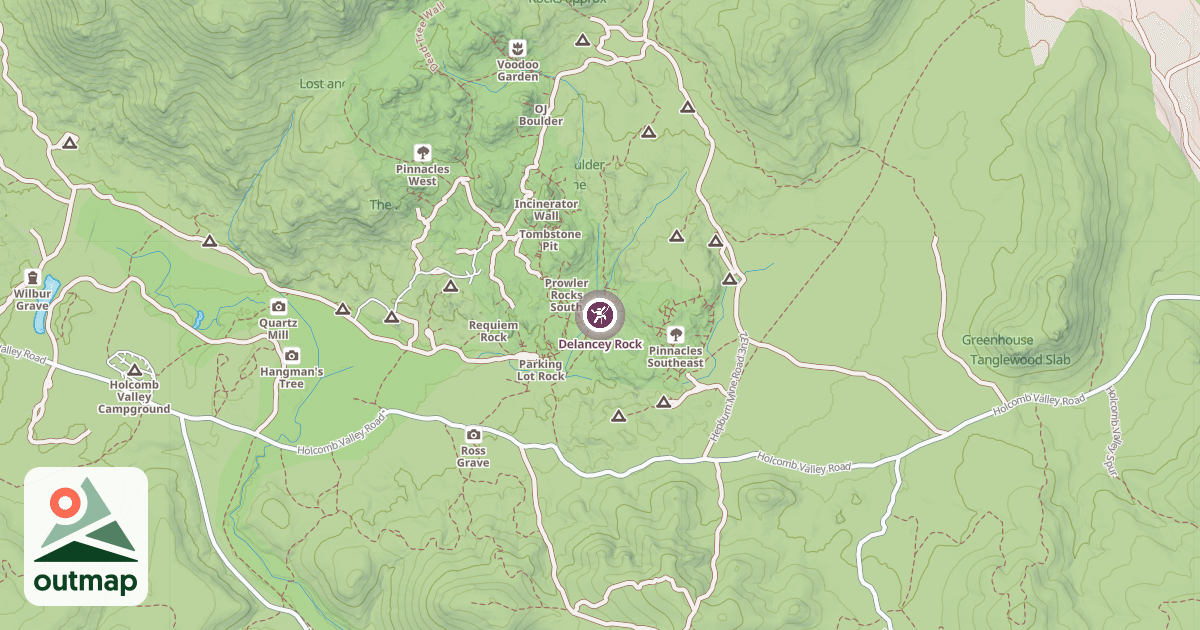 Map of Delancey Rock