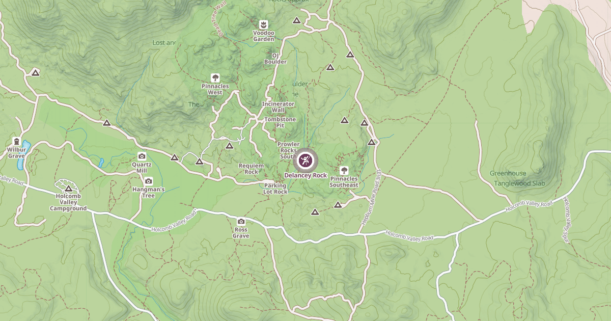 Map preview of Delancey Rock