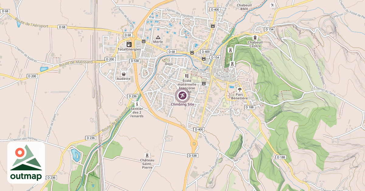 Map of Climbing Site