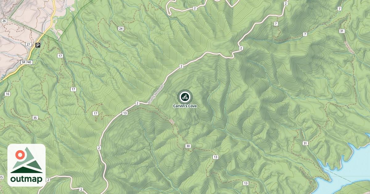 Map of Carvin's Cove