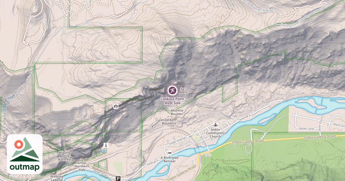 Map of Lookout Point West Side