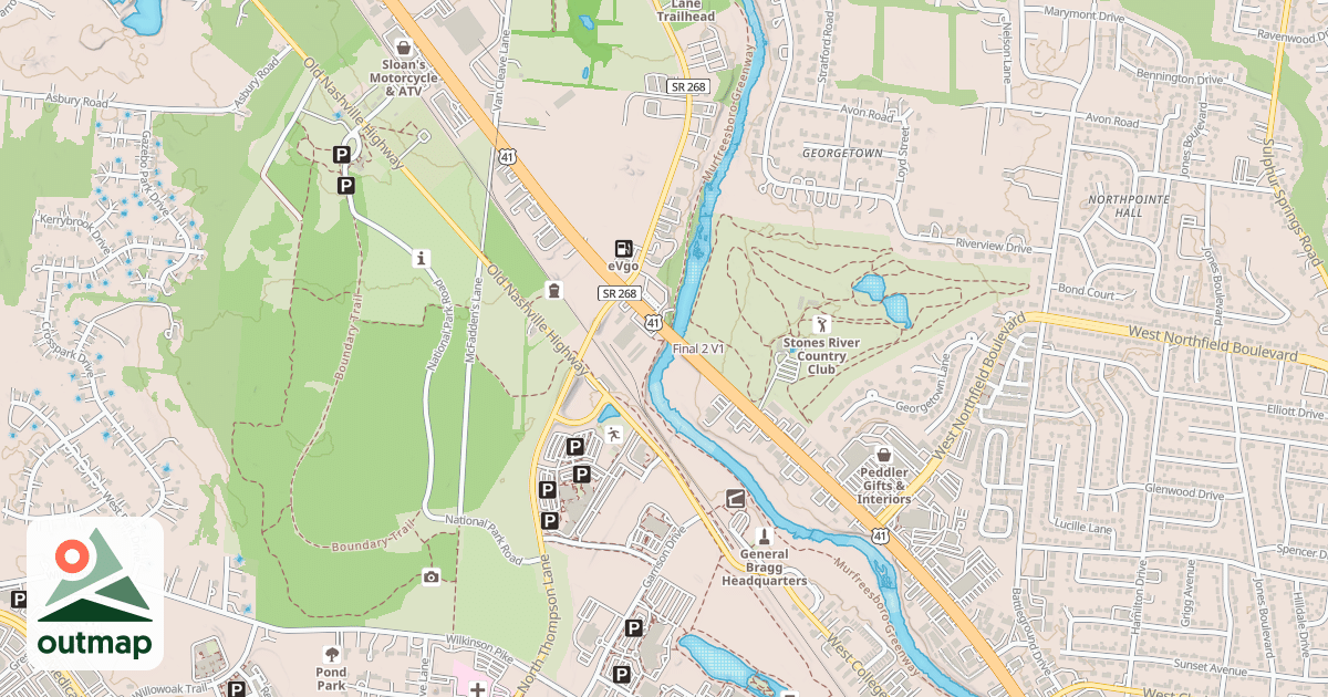 Map of Final 2 in Rutherford