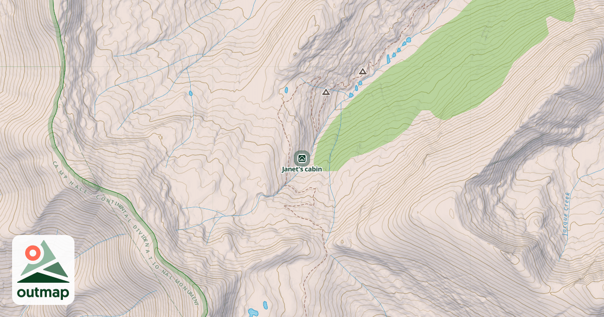 Map of Janet's cabin