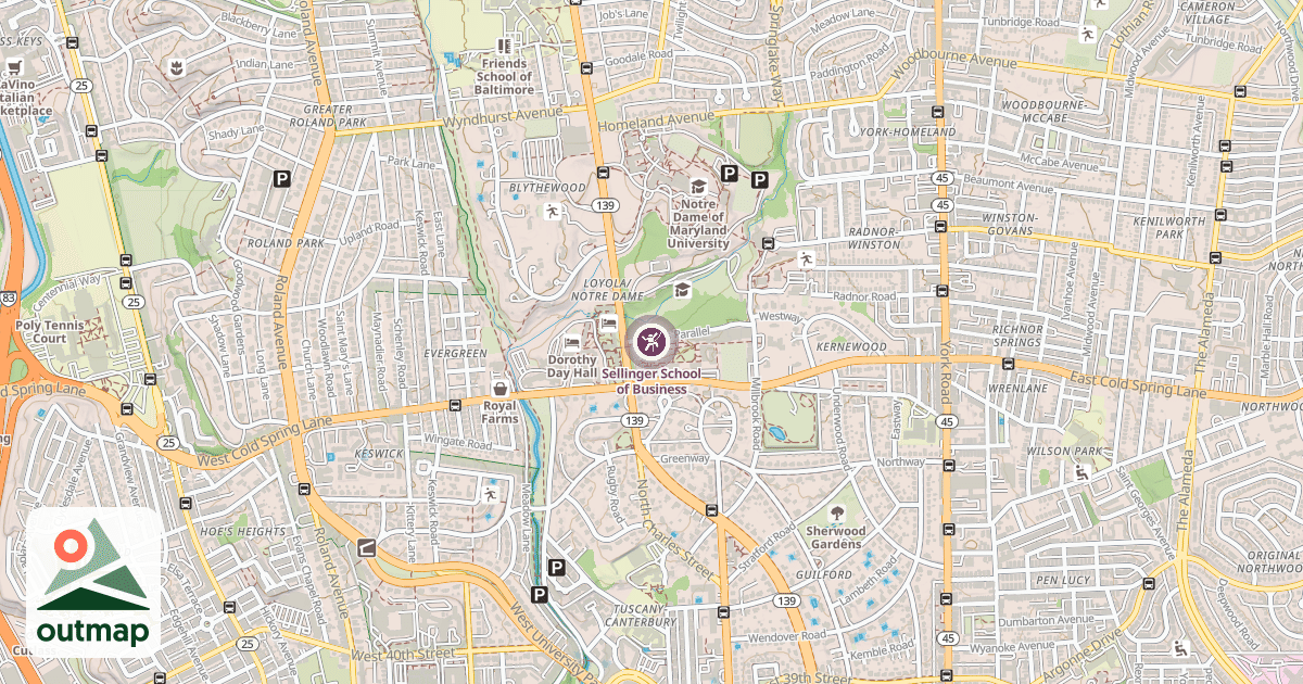 Map of Sellinger School of Business