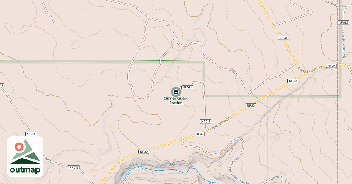 Map of Currier Guard Station