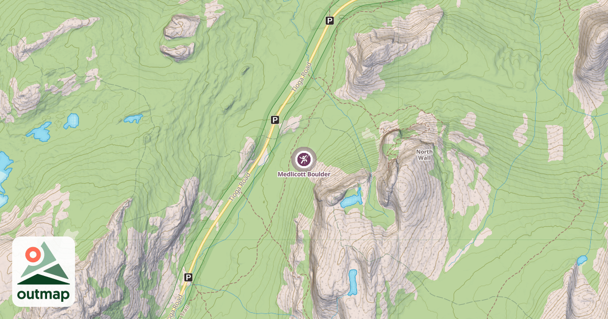 Map of Medlicott Boulder