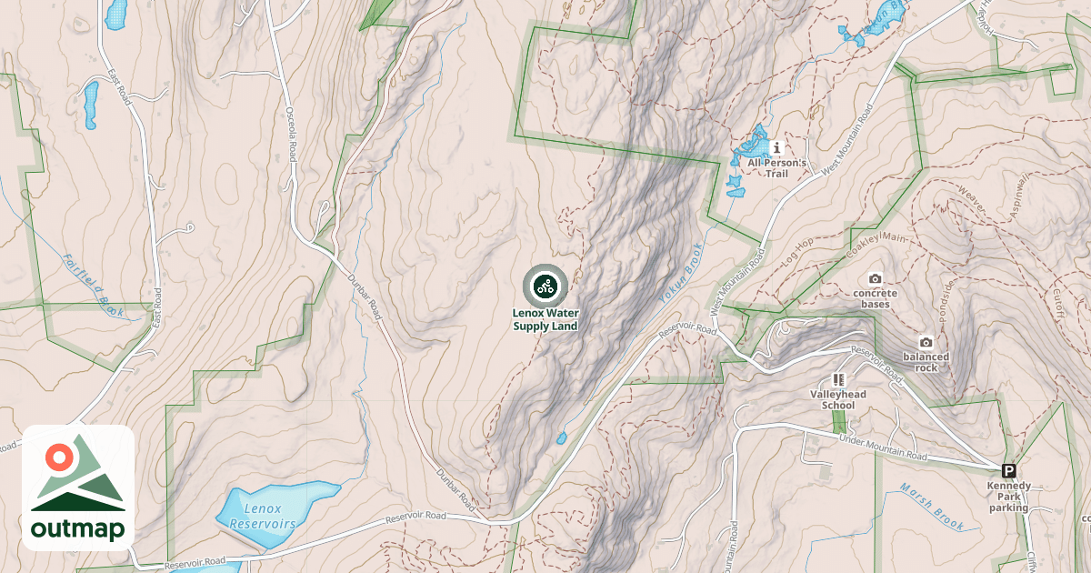 Map of Lenox Water Supply Land