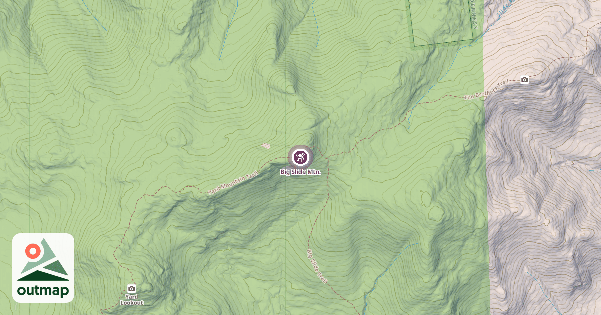 Map of Big Slide Mtn.