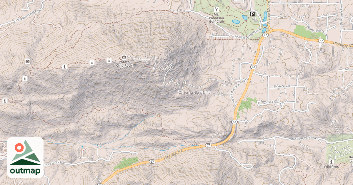 Map of California Night