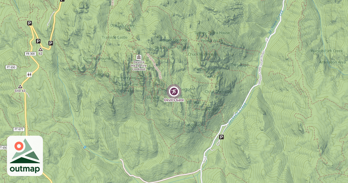 Map of Devil's Gate