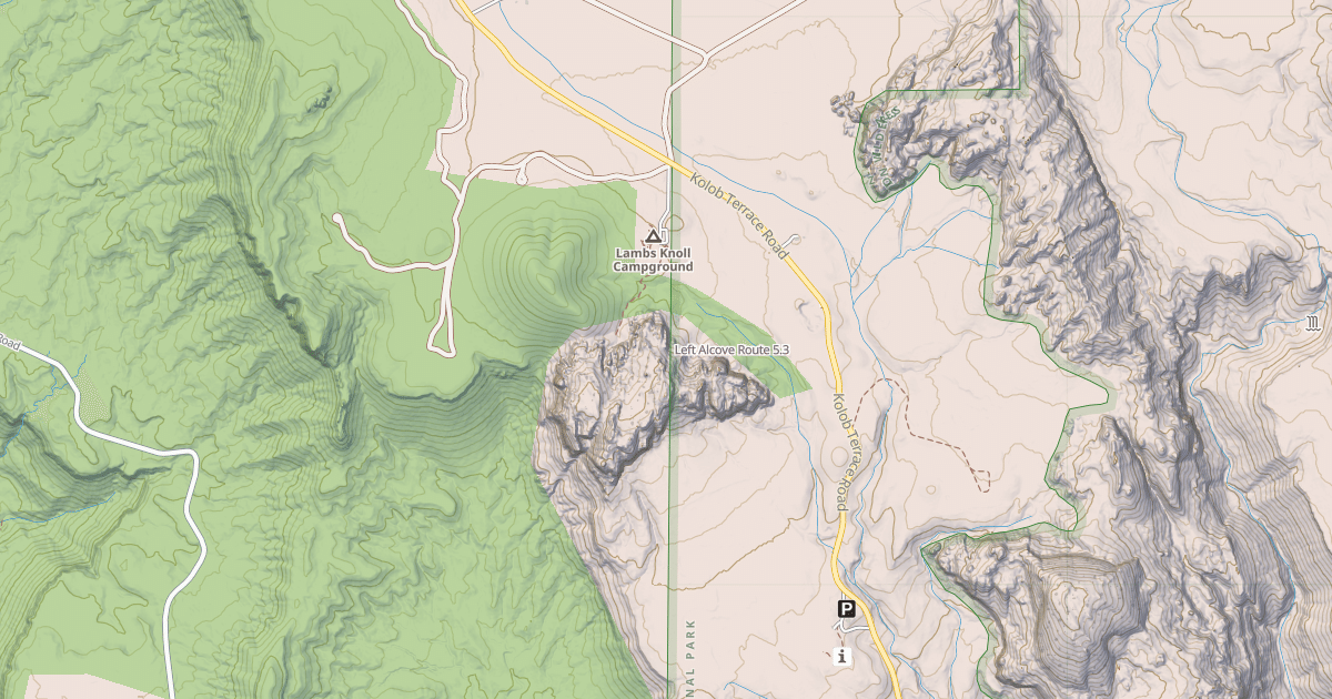 Map preview of Left Alcove Route