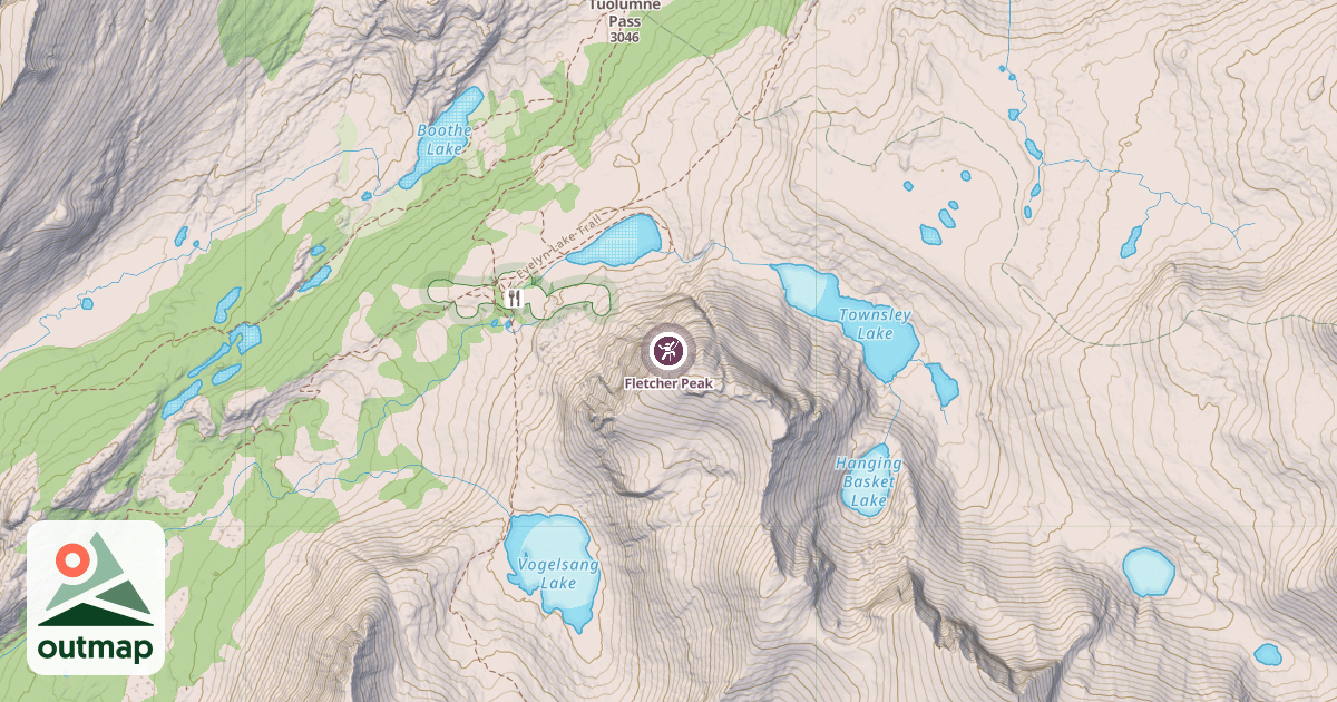 Map of Fletcher Peak