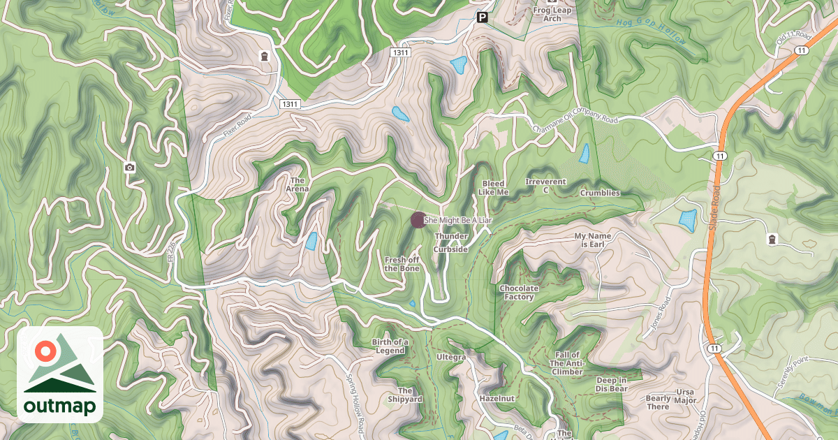Map of She Might Be A Liar