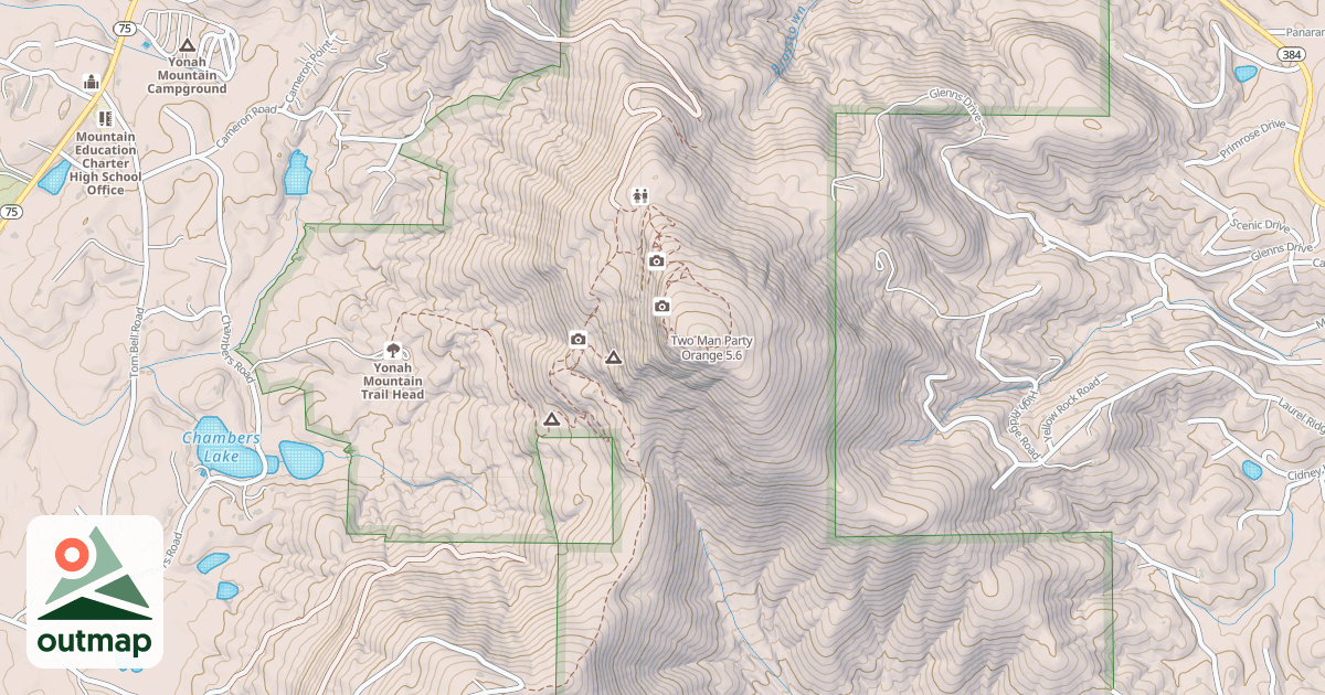 Map of Two Man Party Orange