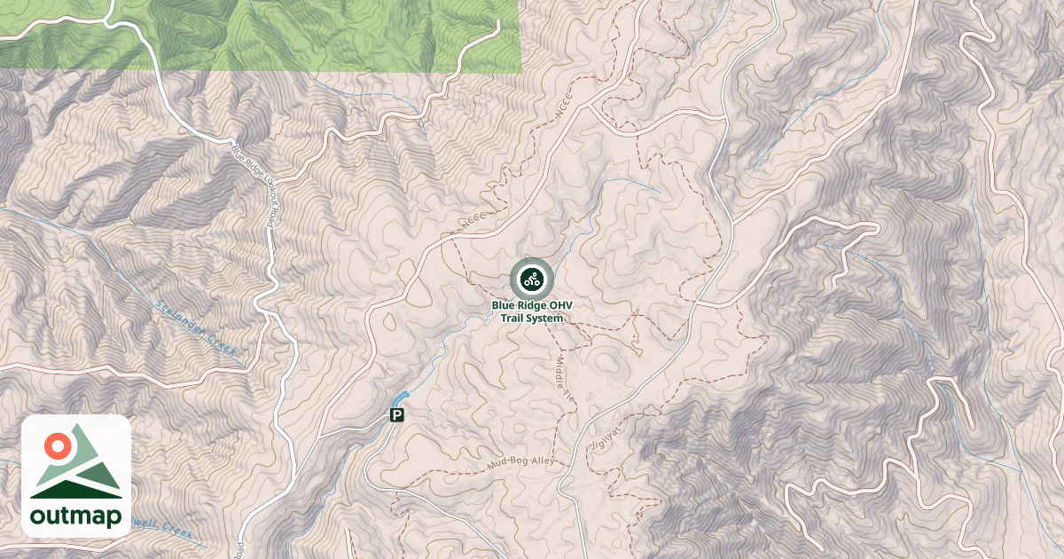 Map of Blue Ridge OHV Trail System