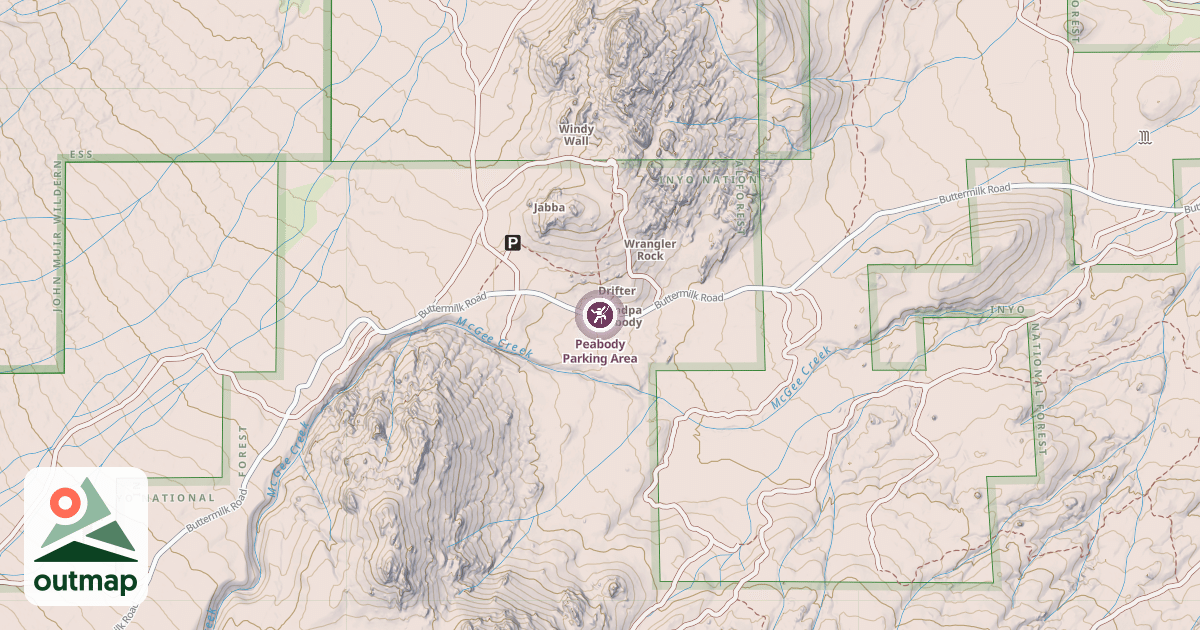 Map of Peabody Parking Area