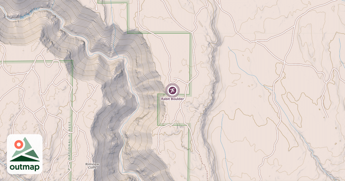 Map of Rabit Boulder