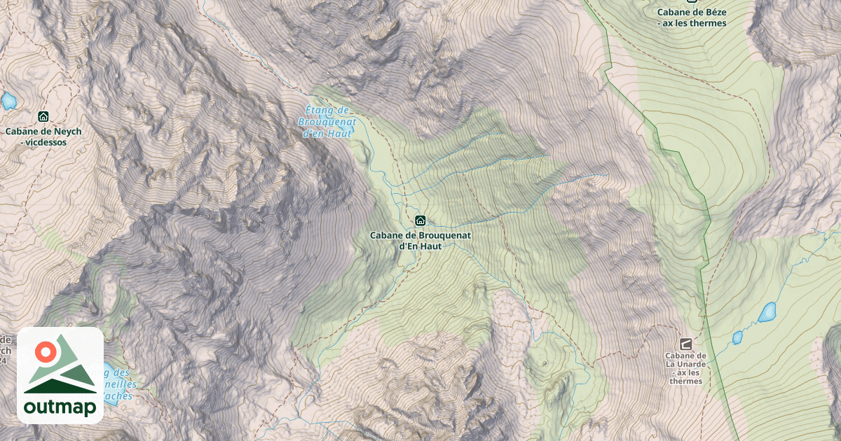 Map of Cabane de Brouquenat d'En Haut