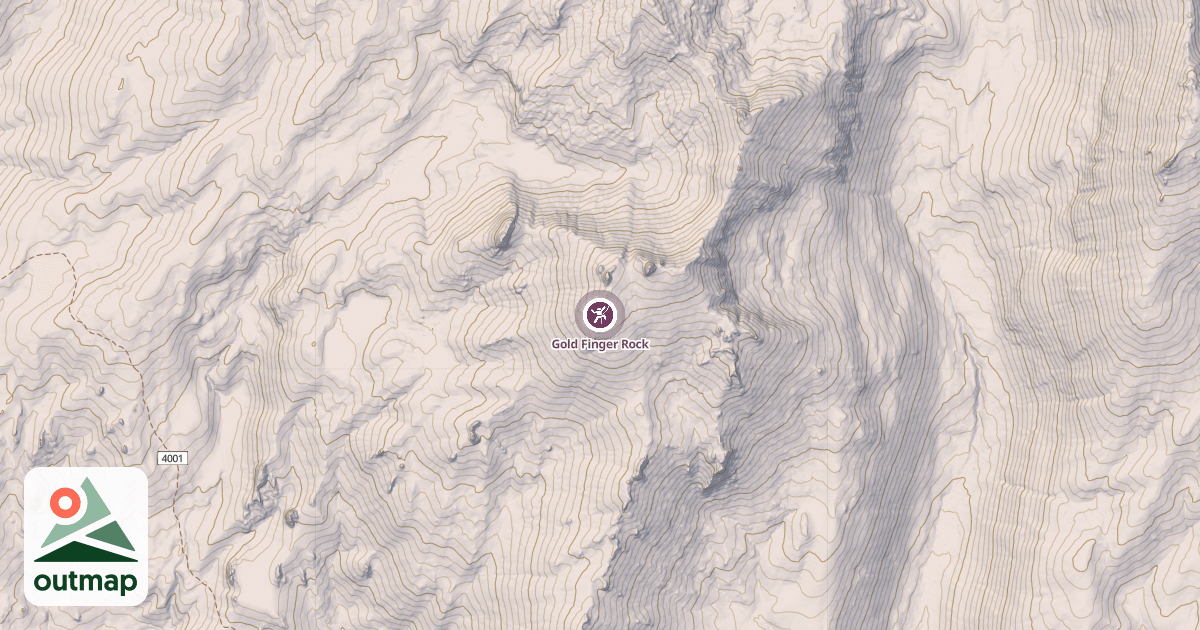 Map of Gold Finger Rock