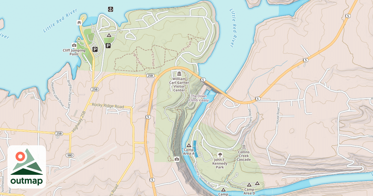 Map of The Down Climb