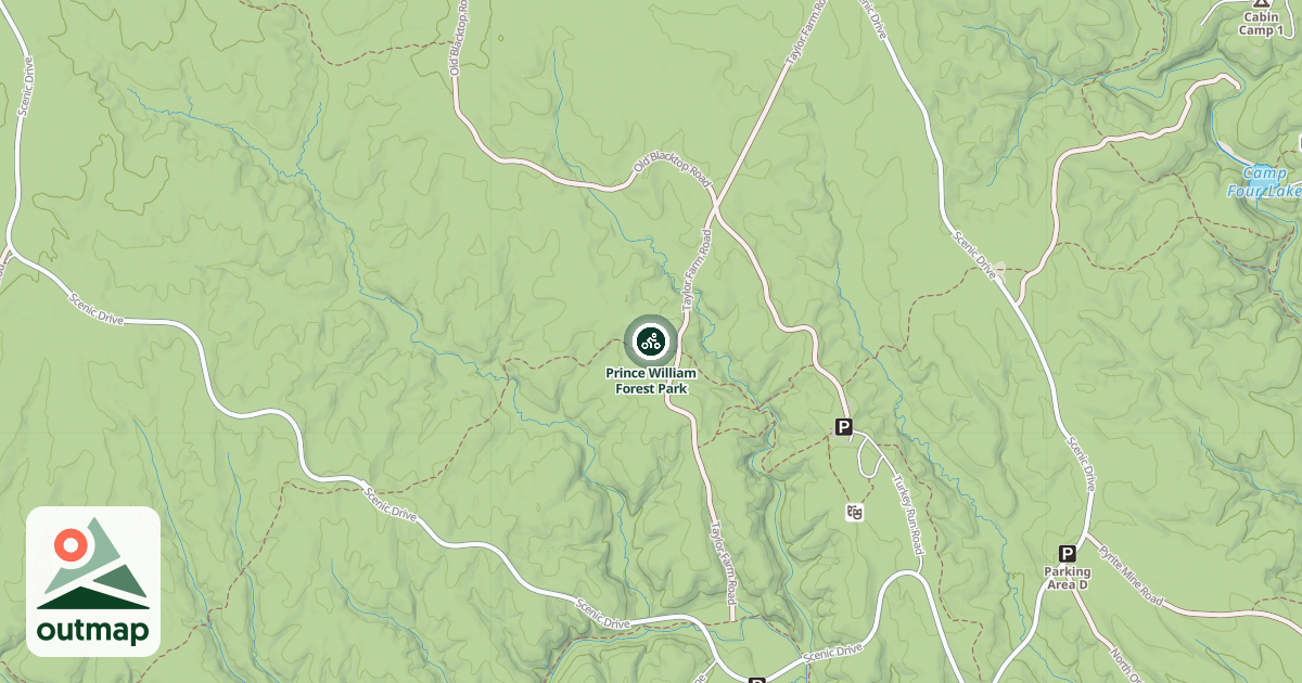Map of Prince William Forest Park