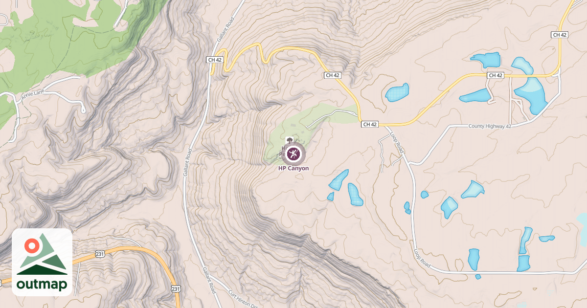 Map of HP Canyon