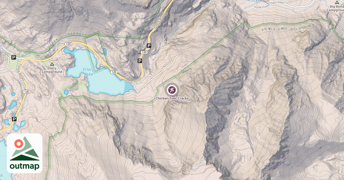Map of Chicken Foot Cracks