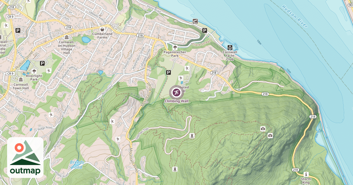 Map of Climbing Wall