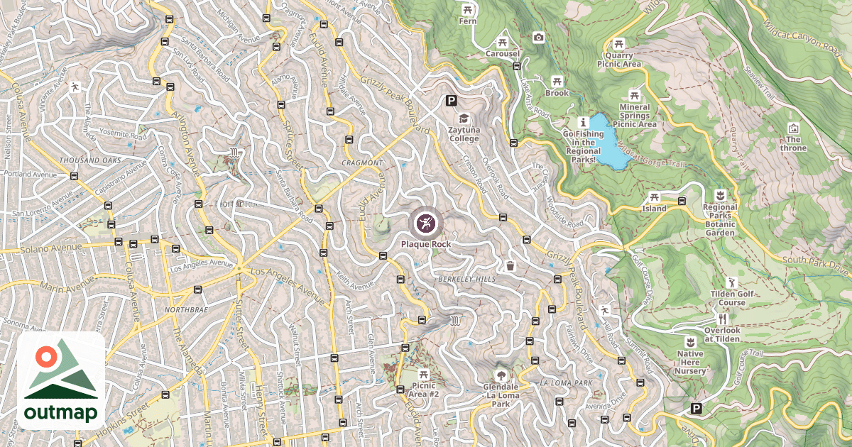 Map of Plaque Rock