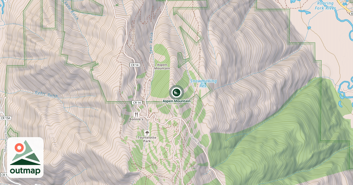 Map of Aspen Mountain