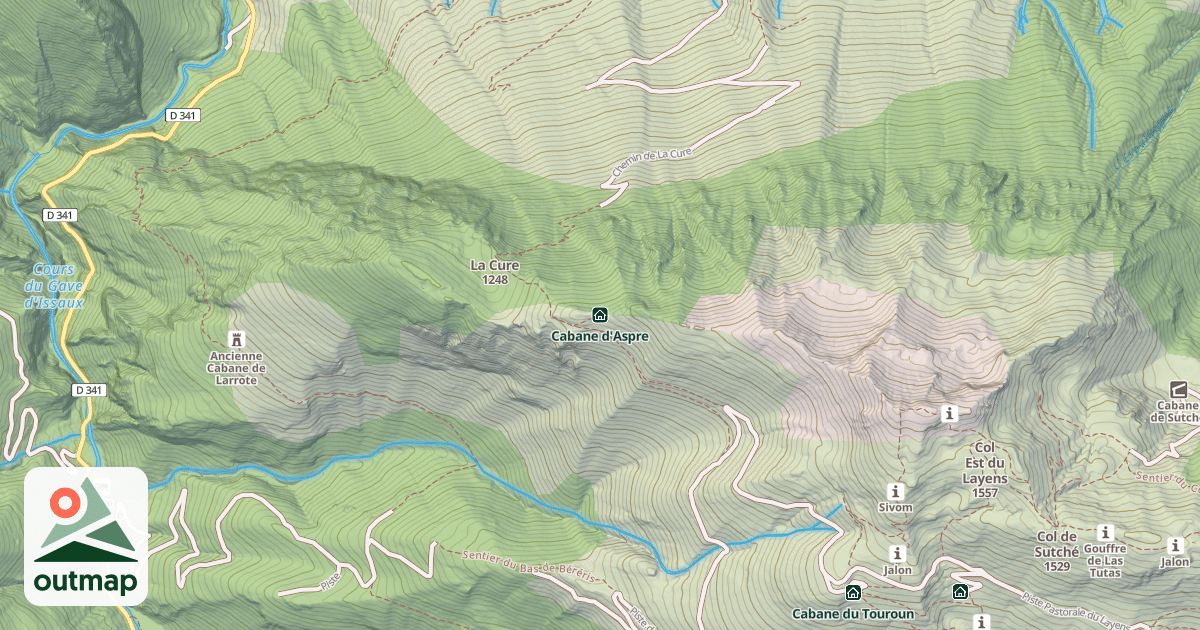 Map of Cabane d'Aspre