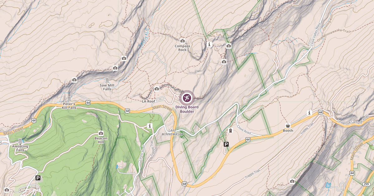Map preview of Diving Board Boulder
