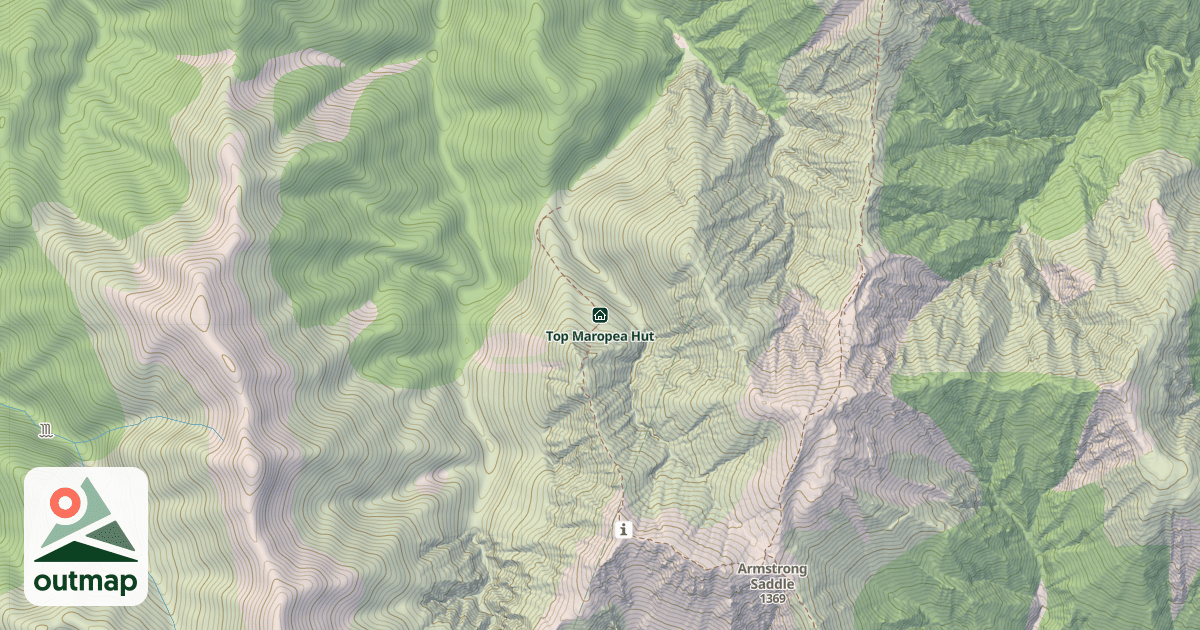 Map of Top Maropea Hut