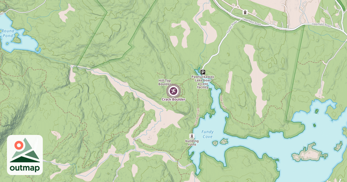 Map of Crack Boulder